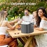 DUMOS Portable Countertop Bullet Ice Maker with Carry Handle and Self-Cleaning