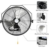 BILT HARD 20-Inch Industrial Wall Mount Fan, 4600 CFM Enclosed PSC Motor