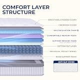 Neo Sleep 12-Inch Airflow Pocket Spring Hybrid Mattress, Standard Queen Size