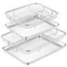 TeamFar 2-Set Heavy-Duty Stainless Steel Air Fryer Basket and Tray Assortment