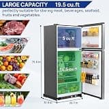 Smad 19.5 Cu.Ft. Off-Grid Propane Refrigerator with Top Freezer for Large Cabins