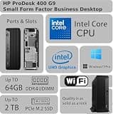 HP ProDesk 400 G9 Small Form Factor Intel Core CPU with 32GB RAM 2TB SSD
