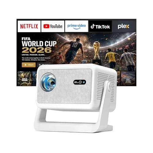 AuKing TOF 1080p Smart Projector with Real-Time Auto Focus and Whale OS