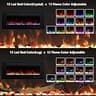 Valuxhome 50-Inch Wall Mounted Electric Fireplace with Timer and Remote