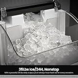 Kismile 35-Pound Compact Entry-Level Nugget Ice Maker with 1.1-Liter Tank
