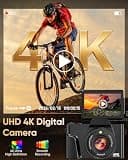FACLAM 4K Point-and-Shoot Digital Camera with 64MP CMOS Sensor and Remote Smartphone App