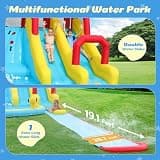 ELEMARA XL Inflatable Water Slide with 19ft Attachable Slip and Slide Runway