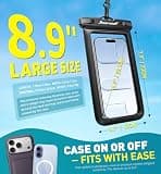 Hiearcool Waterproof Phone Pouch with Lanyards, 8.9-Inch Capacity, 2-Pack