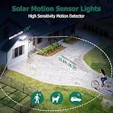Omibee 4500LM 4-Head Adjustable Solar Security Wall Light with Remote