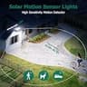 Omibee 4500LM 4-Head Adjustable Solar Security Wall Light with Remote
