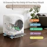 Ellenpent 90L Enclosed Automatic Cat Litter Box with App Control and Scented Gel