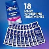 Crest 3D Whitestrips Sensitive White Enamel-Safe Teeth Whitening Kit, 18-Day