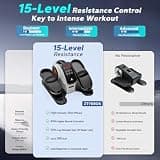 15-Level Under Desk Elliptical, 5 Auto Modes and Wireless Remote Control