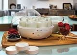 Euro Cuisine YM80 Electric Yogurt Maker with 7 Glass Jars and Date Lids
