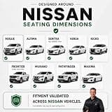 GIANT PANDA Sporty Two-Tone Faux Leather Semi-Custom Front Seat Covers