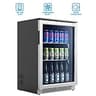 Weili 20-Inch Built-In Beverage Fridge, 120-Can Capacity with Glass Door