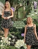 Scarlet Darkness Floral Mini Fairy Corset Dress with Tiered Ruffle Hem
