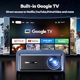 Boldever 3000 ANSI Lumens 1080p Smart Projector with Licensed Google TV