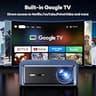 Boldever 3000 ANSI Lumens 1080p Smart Projector with Licensed Google TV