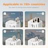 TESSAN 28W Universal Travel Adapter with 3 USB-C Ports & 10A Dual Fuses