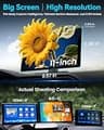 IIWEY iK11 11-Inch Ultra-Slim Wireless CarPlay Screen with 4K Dashcam and 64GB Storage
