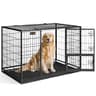 Feandrea 48-Inch Heavy Duty Escape-Proof Steel Dog Crate with Lockable Wheels