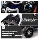 AOKOY 24V 4WD Side by Side Ride-On UTV with EVA Rubber Tires & Remote Control