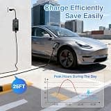 BETUMODA Level 1 & 2 EV Charger with Adjustable Current & Timer, 25-Foot Cord
