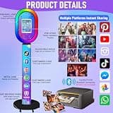 ZLPOWER Universal iPad Photo Booth Shell with RGB Ring Light and Honeycomb Box