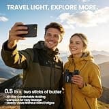 Aurosports 10x25 Compact Pocket-Sized Folding Binoculars for Travel & Stadium Events
