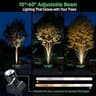Varmtalys Adjustable Beam Focus Solar Uplights for Trees, Warm & Daylight (2-Pack)