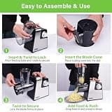 Anbull 7-in-1 Electric Salad Maker and Professional 250W Cheese Grater