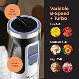 MuellerLiving Ultra-Stick 500W Ergonomic Immersion Hand Blender System