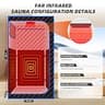 I-THERA-U XL Portable Infrared Sauna Box with True Red Light Therapy Lamp