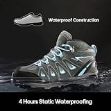 NORTIV 8 Seeker Waterproof Wide-Toe Suede Trail Hiking Boot for Women