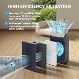 Smilyan 116130 H13 HEPA Replacement Filter H with FSC-Certified Paper (2-Pack)
