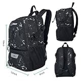 GRANDUP 28L Basketball Backpack with 12 Pockets and Water Bottle Holders