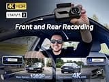 Pelsee P1 Pro 4K Dual Dash Cam with STARVIS 2, HDR Night Vision, and 64GB Card