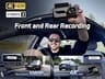 Pelsee P1 Pro 4K Dual Dash Cam with STARVIS 2, HDR Night Vision, and 64GB Card