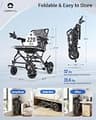 VERPAL 32lbs Ultra-Lightweight Electric Wheelchair, FAA-Compliant 6Ah Battery