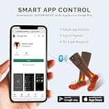 SAVIOR HEAT App Control Merino Wool Electric Heated Ski Socks with Bluetooth