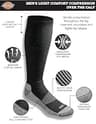 Dickies Men's Light Compression Comfort Over-The-Calf Socks (8-15 mmHg)