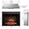 PuraFlame Klaus Traditional Electric Fireplace Insert with Sound Effects