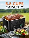 EAST OAK Cordless Electric Heated Lunch Box with Exact-Time Scheduling