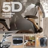 ELABEST X100 Ergonomic Mesh Office Chair with Footrest & 3D Lumbar Support