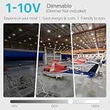 HYPERLITE 150W UFO LED High Bay Light, 21,750lm 5000K 1-10V Dimmable Fixture