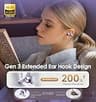 King Lucky Gen 3 Open-Ear Clip-On Wireless Earbuds with Noise Cancellation