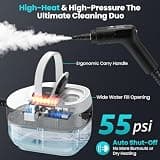 Portable 2500W High Pressure Handheld Steam Cleaner for Home Sanitation