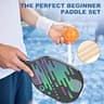 TYRSEN Portable 22-Foot Regulation Pickleball Net System with Wheels & 4 Paddles