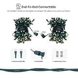 Dirnun 160 LED Warm White Outdoor Christmas Net Lights, 5ft x 7ft Size